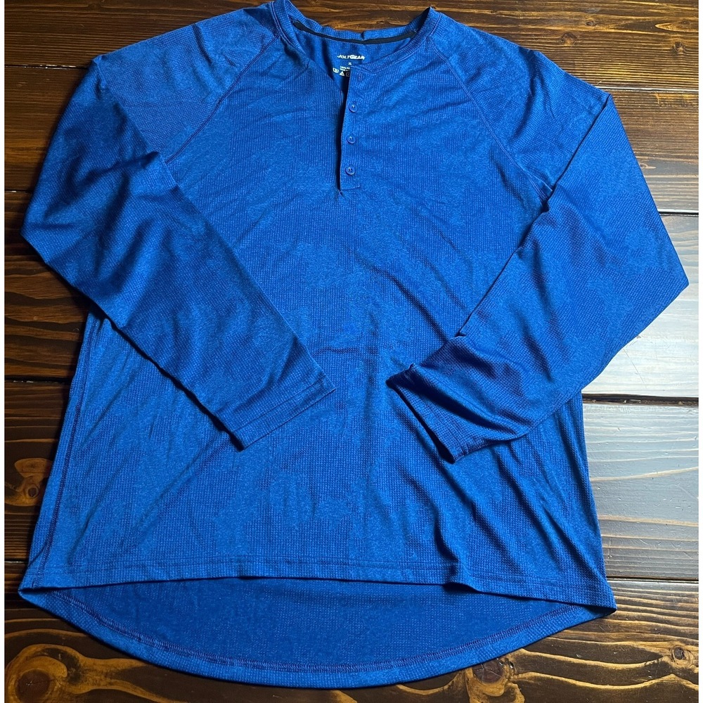 Jolt GEAR Shirt, Men's Size XL, Blue, Long Sleeve, Activewear, Polo Shirt